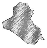 Scribble Map of Iraq