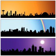 Square City Skyline Panel 02
