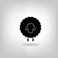 black silhouette of sheep N5