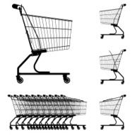 medium size shopping cart silhouette