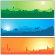 Cartoon Skyline Panel 03