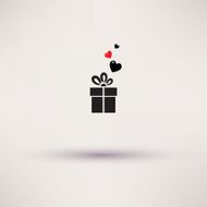 Pictograph of gift Vector icon Template design