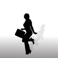 Vector silhouette of a businesswoman N70