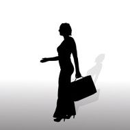 Vector silhouette of a businesswoman N71