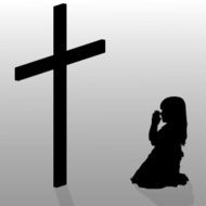 Vector silhouette of a girl N139