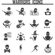 Warrior Character for Good Alliance Icon Symbol Sign