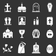 Funeral and burial icons