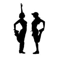 Vector silhouette of a couple N208