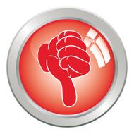 Icon button art vector hand unlike gesture thumb down
