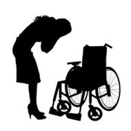 Vector silhouette of a woman N1662