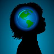 Young child thinking earth N2