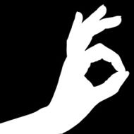 Vector silhouette of a hand N22