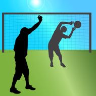 Vector silhouette of a men N6