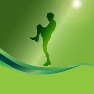 Vector silhouette of a man N708