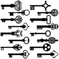 Ancient Key Set Silhouette