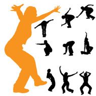 Vector silhouette of a woman N1664