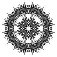 Pattern of snowflakes contours N4