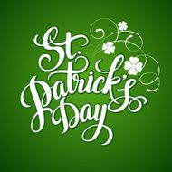 St Patrick&#039;s Day greeting Vector illustration