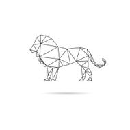 Lion silhouette abstract vector illustration N2