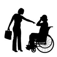 Vector silhouettes of couple N103