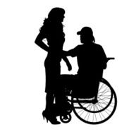 Vector silhouettes of couple N104