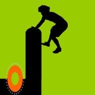 Vector silhouette of a man N714