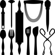 Kitchen Utensil Silhouettes