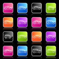 Ubergloss Icons - Cars Outlines
