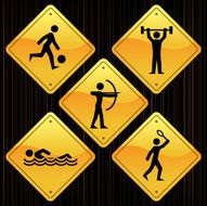 Yellow Signs - Different Sports