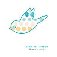 Vector texture circles stripes abstract bird silhouette pattern frame