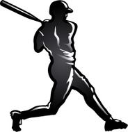 Baseball Swing Silhouette