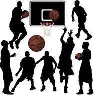Basketball Silhouette Set
