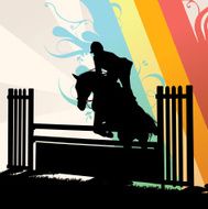 silhouette Horse Jumping - illustration N3