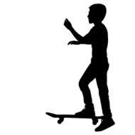 Silhouette of a Skateboarder