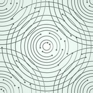 Printed circuit board with unusual circular paths Abstract background Vector