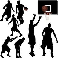 Basketball Silhouette Set N2