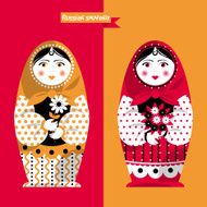Russian traditional handmade doll Matryoshka souvenir