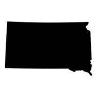 map of the U S state South Dakota