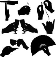 Hand silhouettes collection