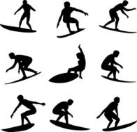 Surfer silhouettes N2