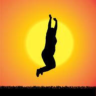 Vector silhouette of woman N303