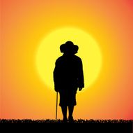 Vector silhouette of woman N304