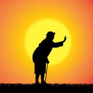Vector silhouette of woman N308