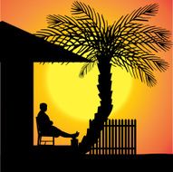 Vector silhouette of a woman N1669