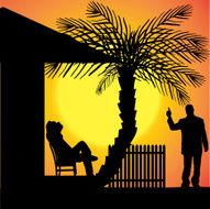 Vector Silhouette Of People N657