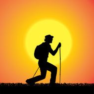 Vector silhouette of man N145