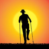 Vector silhouette of man N146