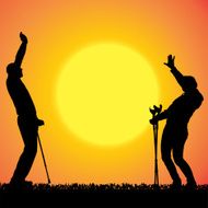 Vector silhouette of a people N242