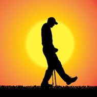 Vector silhouette of a man N731