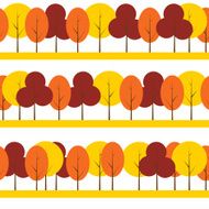 Different Trees Natural Seamless Pattern Background Vector Illus N2